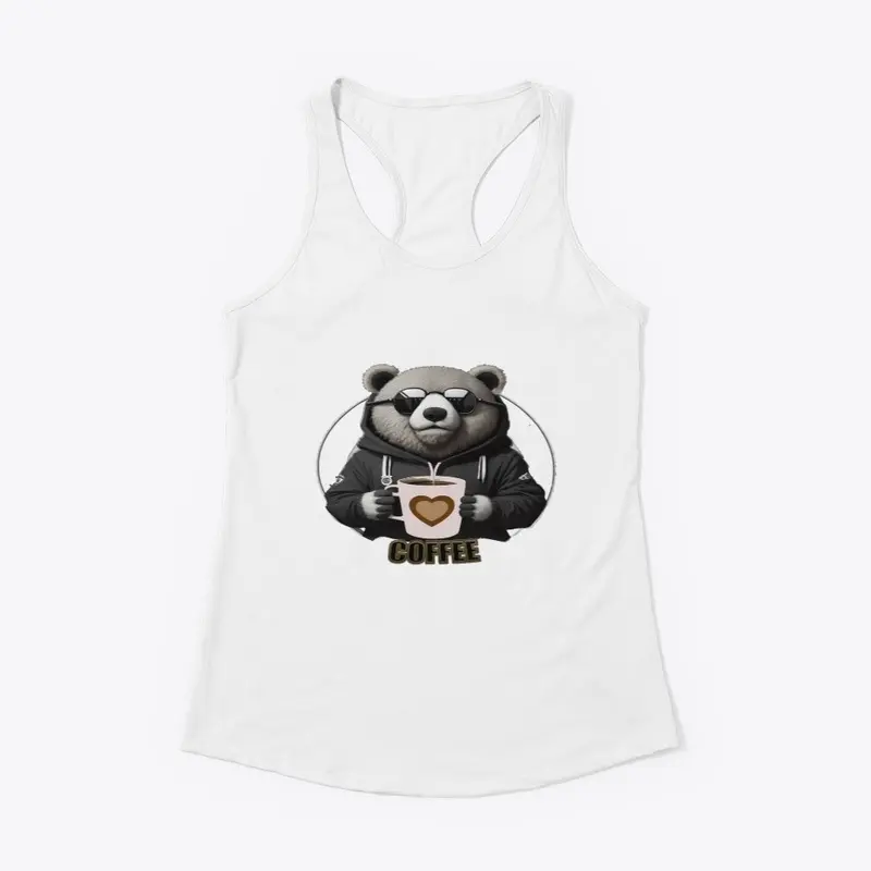 COFEE WITH BEAR DESIGN T-Shirt